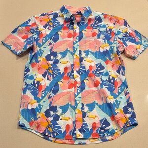 Club Room Men's Colorful Tropical Button Down Shirt